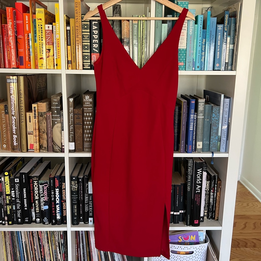 Lulus Iconic Moment Red Bodycon Midi Dress